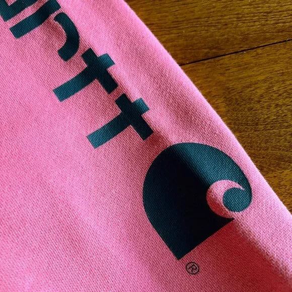Carhartt pink logo hoodie 7 - Picture 5 of 12